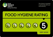 5 Star Rating - Food Standards Hygiene